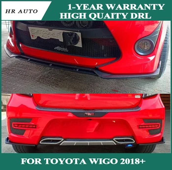 2018 2019 TOYOTA wigo Esi-ja Taga kaitseraud huule Body Kit tagumine Lip Heitgaasi kit Laiendamine Splitter Hallituse Car Styling, Difuusor