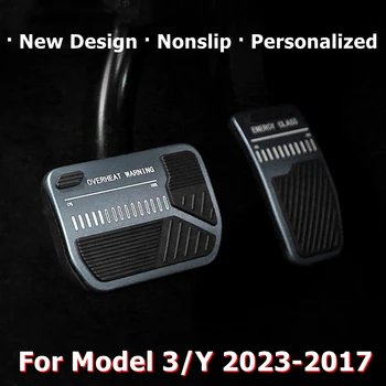 2023 Uus Disain Mudel 3 Mudel Y Tesla Pedaali Piduriklotsi Kate Komplekt Sulamist Silcone Non-Slip Tulemuslikkuse Gaasi-Piduri Pedaalid