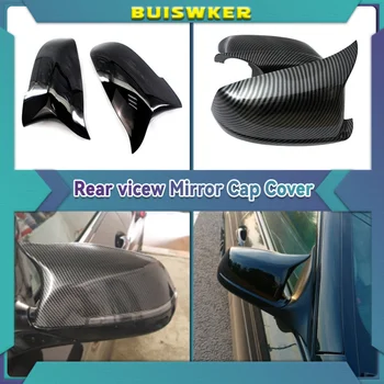 2tk Särav Auto, Läikiv Must Asendus BMW 5-Seeria Sedaan F10 F11 F18 2014-2017 Rearview Mirror Cover Mütsid M Stiilis