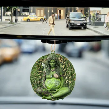 3D Vaik Ema Maa Auto Accessorie Jumalanna Gaia Mudel Ripats Auto Rearview Mirror Kaunistused Sünnipäeva Kingitus Auto Decoraction