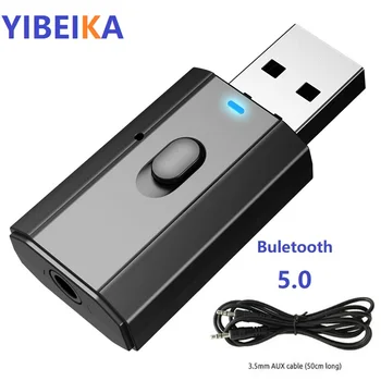 5.0 Bluetooth Adapter USB Wireless Bluetooth-Saatja-Vastuvõtja Muusika, Audio-PC-TV-Auto Käed-vabad 3,5 mm AUX Adaptador