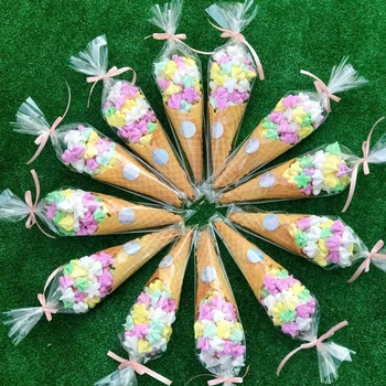 50tk kilekotti DIY Candy Koonus Sünnipäeva Teenetemärkide Kid Transprant Cookie Kingitus Kott Tsellofaani Pakendamise Kotid Jõulud