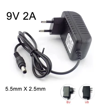 9V 2A 100V-240V AC DC Power Adapter Pakkumise Converter Laadija Power LED Valgus CCTV Kaamera 5,5 mm X 2,5 mm w1
