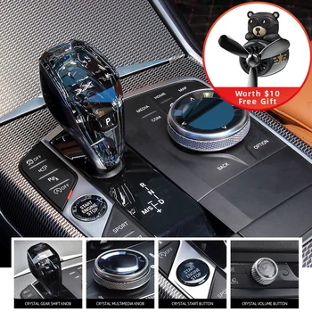 Auto Kristall Control 4-osaline Komplekt Gear Shift Knob BMW 3/4/8/Z4/X6/X7/X5 Seeria G05 G06 G07 G20 G28 G22 G29 On Kingitus