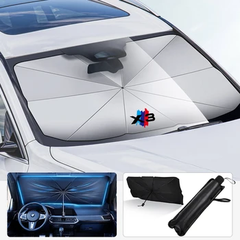 Auto Logo Kokkupandav päevavarjude Esiklaas UV Päikese Vari Vihmavari BMW X1 X2 X3 X4 X5 X6 X7 1 2 3 4 5 Seeria Autode Lisavarustus
