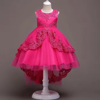 BunnyLuLu Tüdrukud Lill Trailing Kleit Printsess Sünnipäeva Palli Pool Kleit Lapsed Vibu Ametliku Õhtul Tüdrukute Kleit 4-15 Aastat Vana