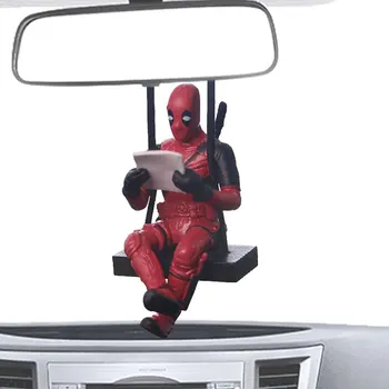 Creative Auto Ripats Lugemise Raamat Deadpool Ripats Auto Riidepuu Auto Rearview Mirror Ripats Joonis Mudel Mänguasjad Auto Ripats