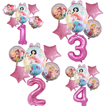 Disney Printsess Foolium Õhupallid Sünnipäeva Dekoori Lastele Kasuks 32inch Vikerkaar Number Heelium Pallid Kid gif-id Printsess Õhupallid