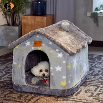 Dog House Bed Kutsikas Siseruumides Maja Kennel Voodi Matt Väike Keskmine Koerad Kassid Pestav Kodus Kutsikas Koobas Diivan Kass Telk Pet Products