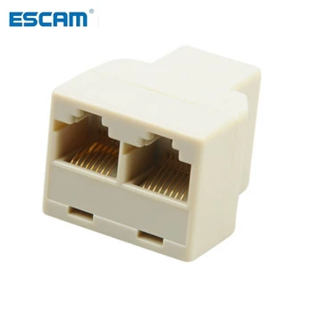 ESCAM 3tk 1: 2 ja Viis LAN Ethernet võrgukaabel RJ45 Naine Splitter Pistiku Adapter