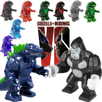 Godzilla Vs Kongi Filmi Buliding Plokid King Ghidorah Koletised Gojira Anime Tegevus Joonis Monteeritud Dinosaurused Mudel Lapsed Mänguasjad