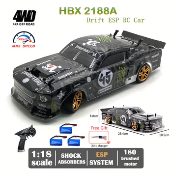 HBX 2188A Kiire RC Auto 2.4 G 1/18 30km/H, kiire 4WD Drift Auto LED Valgus ESC puldiga Auto RC Truck Sõidukite Mänguasi Kingitus Lapsele