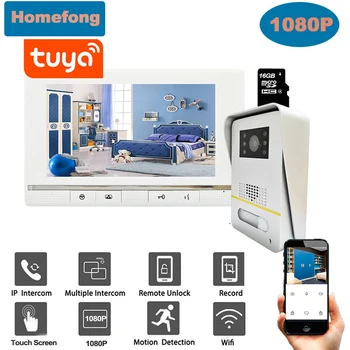 Homefong 7 Tolline 1080p Tuya Wifi Traadita Video Ukse Telefon, Intercom Süsteem Uksekell Kaamera Liikumise Tuvastamise Rekord Lai Touch