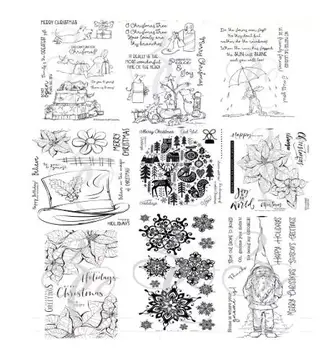 Häid Jõule Läbipaistev, Selge, Templid DIY Scrapbooking/Kaart Nalja Tegemine Teenetemärgi Asjade A0157