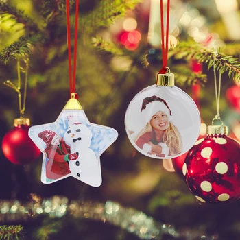 Jõulud DIY Läbipaistev Foto Raami Ripats Lumememm Viie-Palli star Xmas Tree Rippuvad Kaunistused jõulukaunistused Kodu