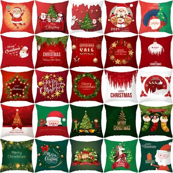 Jõulud Kogumine Padjapüür 45x45cm Padi Häid Jõule 2022 Home Decor Ornament Navidad Jõulud Kingitus