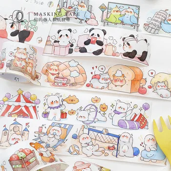 Kawaii Cartoon Washi Lindi Armas Hamster Ja Koer, Panda Orav Tihend Kass Karu Dekoratiivsed Silt Scrapbooking Päevik Album Kunsti, Käsitöö