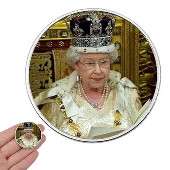 Kuninganna Elizabeth II Laekuva Mündi 2022 Elu Tema Majesteet Kuninganna Memorial Münte Portree Muster Metallist Mündi Kuninganna