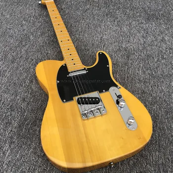 Kvaliteetne elektriline kitarr, 6-string electric guitar, pärn body, maple vintage kaela kahvatu kollane värv, special price, post