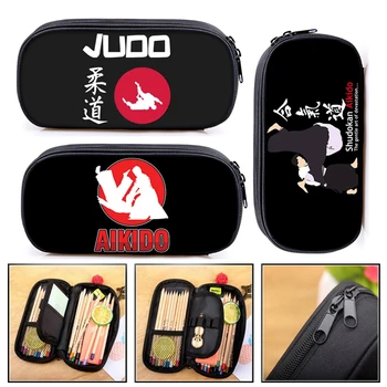 Lahe Võitluskunst Judo / Taekwondo / Karate / Aikido Kosmeetika Juhtudel Pliiats Kotti Laste Koolitarbed Juhul Lapsed Pencil Box