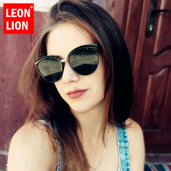 LeonLion 2021 Cat Eye Päikeseprillid Naistele Ring Vintage Prillid Naised/Mehed Luksus Brand Prillid Naiste Peegel Lentes De Sol Mujer