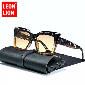 LeonLion Leopard Cateye Päikeseprillid Naistele Retro Prillid Tooni Naiste Hulgi Luksus Square Liiga Klaasid Gafas De Sol