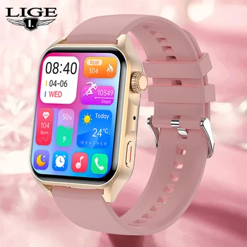LIGE Smart Watch Lady AMOLED Smartwatch Mees Hääl Assistent Kohandatud Dial Naiste Füsioloogilisi Meeldetuletus Android, ios Käekell