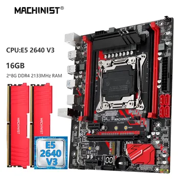 MASINIST RS9 Emaplaadi Combo Xeon Kit E5 2640 V3 CPU-LGA-2011-3 DDR4 2*8GB 2133MHz RAM Mälu NVME M. 2 WiFi Neli Channel RS9