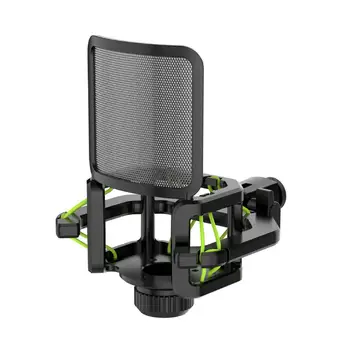 Mikrofon Šokk Mount Pop Filter, Universaalne Šokk Mount 21-62mm Läbimõõduga Mic Anti-Vibratsiooni Integreeritud Pop Kilp