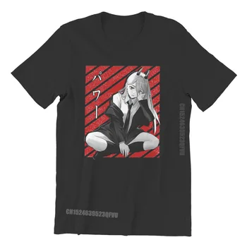 Mootorsae Mees Denji Manga Power Classic Tshirts Uute Tulijate Graafiline, Klassikaline, Goth Camisas Mehed Tshirt Riided Harajuku T-Särk