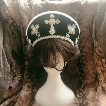 Naiste Risti Tudor Renessanss Headpiece Royal Prantsuse Kohus Kapuuts Coronet Peakatet