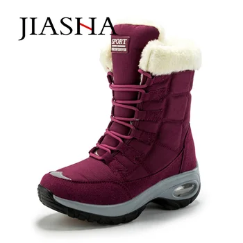 Naiste talve saapad 2022 soe lumi saapad naiste kingad paks, plüüš-no-slip-ankle boot naine konks&loop või Pits-up