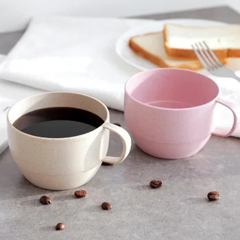 Nisu Õled Piima Cup European Style Kohvi, Tee Kruus Lihtne Hommikusöök Joomine Cup Eco-sõbralik Drinkware