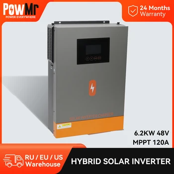 POWMR Võrku/Off Grid Solar Inverter 6200W 48V 230 MPPT 120A Päikese Laadija Max PV Power 6500W PV Sisend Max 500Vdc Tugi WIFI