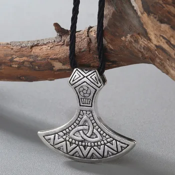 QIMING Vintage Võlu Mehed Valknut Odin 's Sümbol Norse Viking Sõdalased Mammen Kirves Ripats Antiik mood Naiste Kaelakee