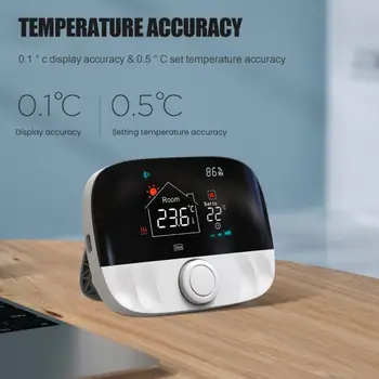 RF 433 Vee-Gaasi Katel RF Traadita Termostaadi Ja Ajami Programmeeritavad 0.5℃ Hüstereesi Temperatuuri Kontroller Smart Elu Uus