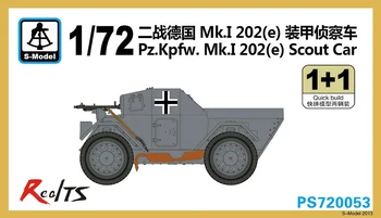 S-mudeli 1/72 PS720053 Pz.Kpfw.Mk.Ma 202(e) Otsima Auto Plastikust mudel kit