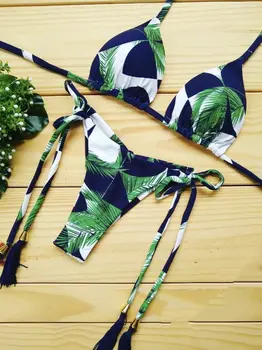 Sidemega Bikinis 2022 Mujer Brasiilia Bikiinid Komplekti Ujumistrikoo Naistele Ujumine Ülikond Liblikas Prindi Supelrõivad Naiste Trikoo Uus