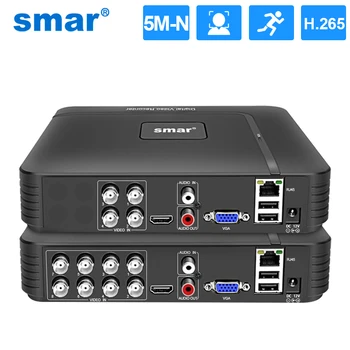 Sloa H. 265 5M-N 4CH 8CH AHD DVR NVR 5 IN 1 AHD CVI TVI CVBS IP Video Recorder Toetada Nägu Detetion e-Posti Märguanne XMEYE APP ONVIF