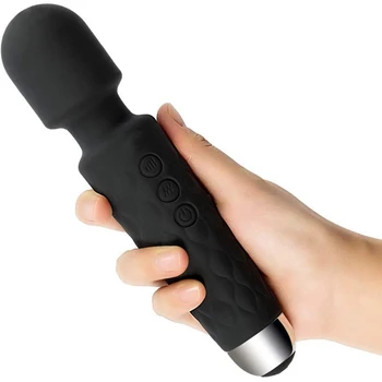 Traadita Dildos AV Vibraator Magic Wand Naiste Kliitori Stimulaator USB Laetav Massager Sugu Mänguasjad Lihaste Täiskasvanute Dildos