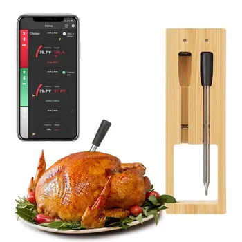 Traadita Liha ja lihatooted Praad Termomeetri jaoks Ahi BBQ Grill Suitsetaja Rotisserie Smart Digital Bluetooth BBQ Köök Cooking Grill