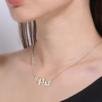 UONNEY Dropshipping Custom Roostevabast Terasest araabia Nimega Kaelakee Isikliku Kirja Ripats Choker Kett Naistele Tüdrukud Jewelri