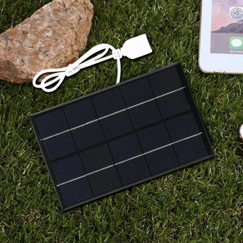 USB Solar Panel Väljas 5W 5V Kantavate Päikese Laadija Paneel Ronida Kiire Laadija Polükristalset Reisi DIY Solar Charger Generaator