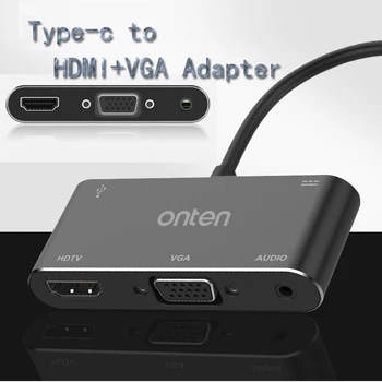 Usb3.0 adapter Type-c-HDMI-VGA konverter 4K Video kaart TV projektor PD laadimise Ekraani Jagamine dock station 3.5 mm jack