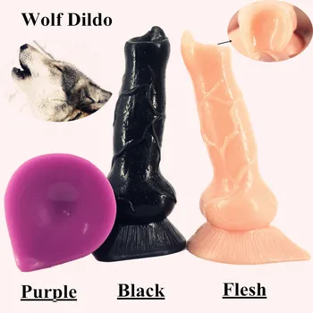 Uus Disain loomade hunt dildo koera realistlik dildo peenise koera, munn kunstlik anal plug täiskasvanud masturbatsioon sugu mänguasjad, naiste