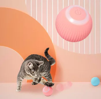 Uus Elektriline CatBall Smart Lemmikloomade Mänguasjad Automaatne Jooksva Pall Interaktiivne Koolitus Pallid Ise liikuv Mänguasi Kassipoeg Siseruumides Mängides