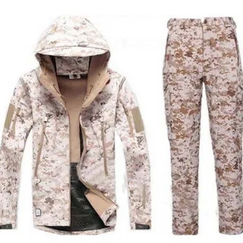 Väljas veekindel, kämping, matkamine Jakid püksid komplekt V5.0 Softshell jaht riided termilise riided Taktikaline hingav sport ülikond