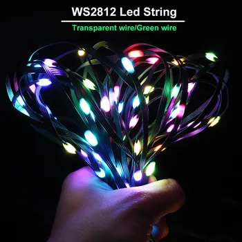 WS2812B String LED RGB DreamColor Valgustus Veekindel IP67 Adresseeritavad Eraldi RGBIC LED-Mooduli DC/USB Music Kontroller 5V