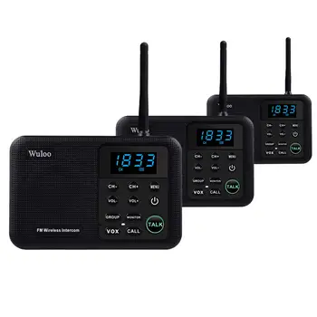 Wuloo Wireless Home Intercom Süsteem, Maja Ettevõtte Kontorid Intercom 1 Miil Vahemikus 22 Kanal 100 Digitaalne Kood Ekraan