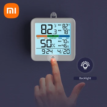 Xiaomi Mute Temperatuuri Ja Niiskuse Kella Kodu Siseruumides Kõrge-täppis-Baby Tuba, C/F Temperatuuri Jälgida LCD Ekraani taustvalgustus